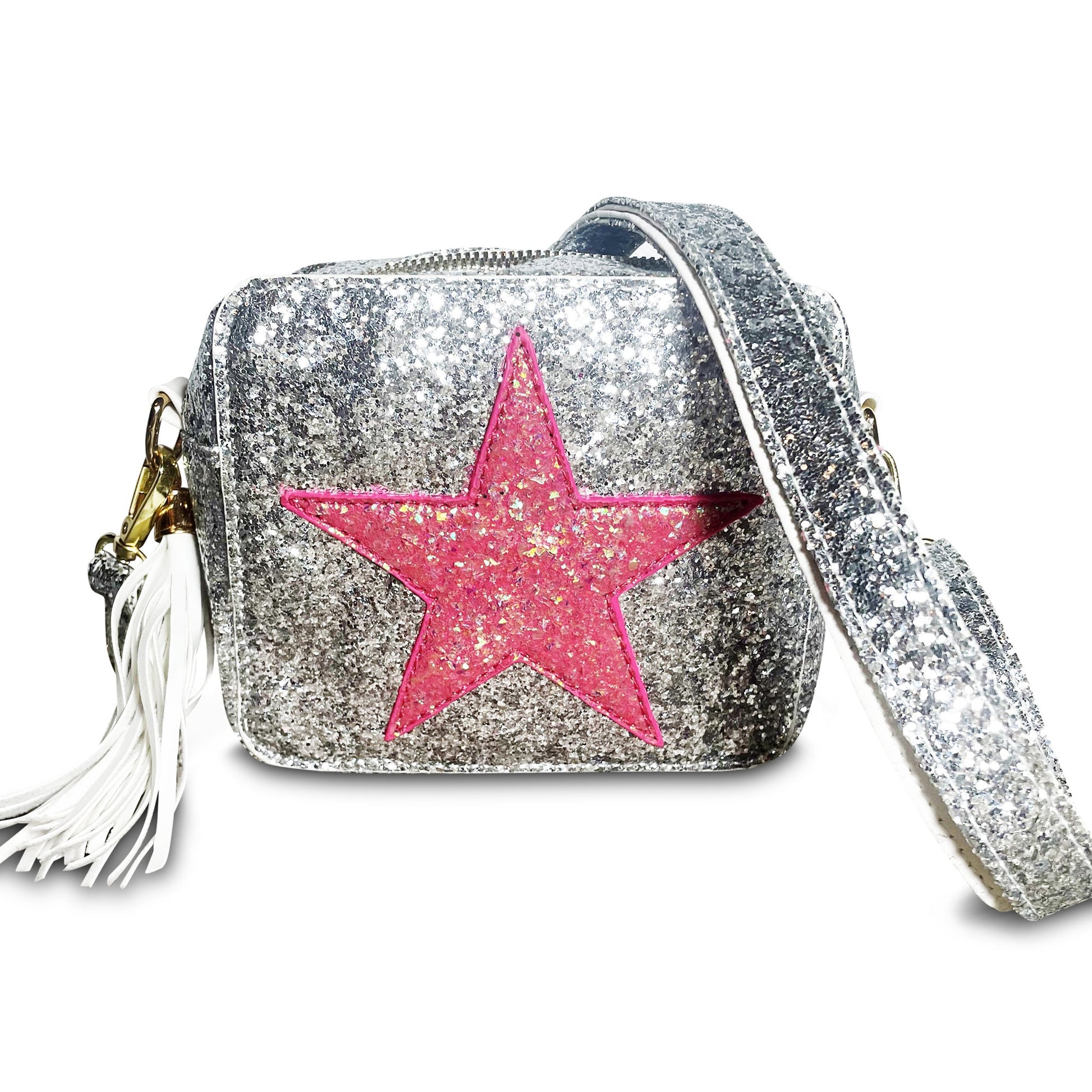 CTHRU Purses Stars and Stripes GI Jane Pink Silver Purse Strap with Go – Le  Prix Fashion & Consulting