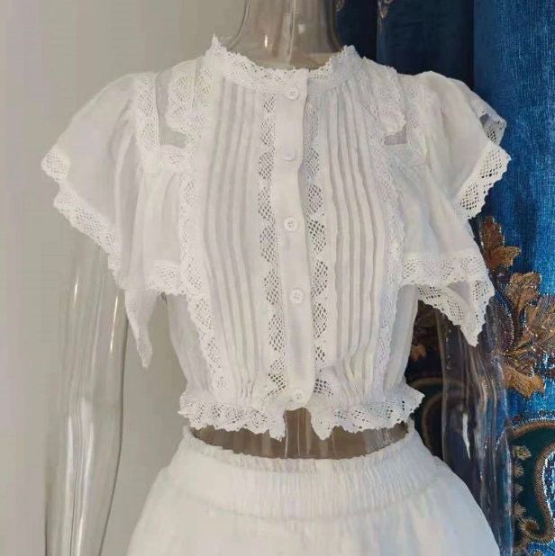 White Chloe Matching Skirt and Top Set
