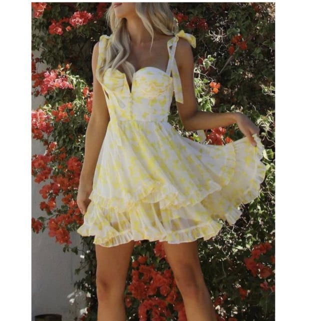 The Hannah Dress in Yellow