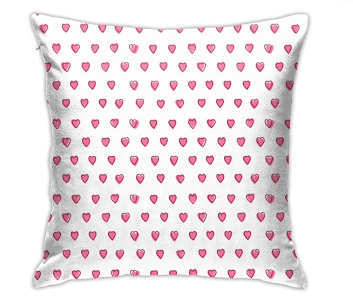 The Heart Pillow Case in Pink