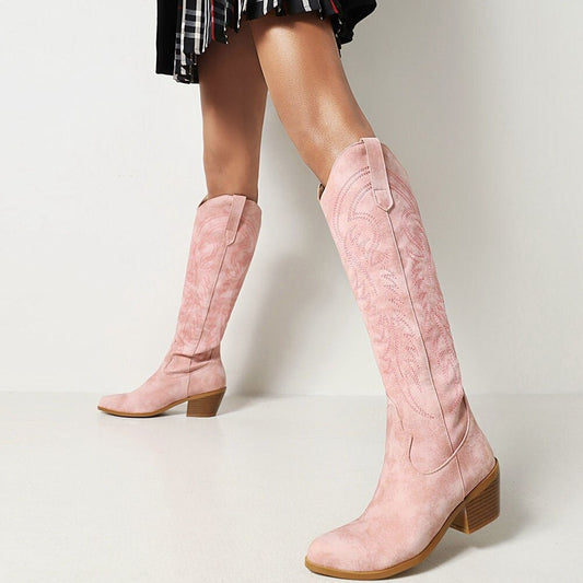The Western Cowgirl/Cowboy Boots in Pink
